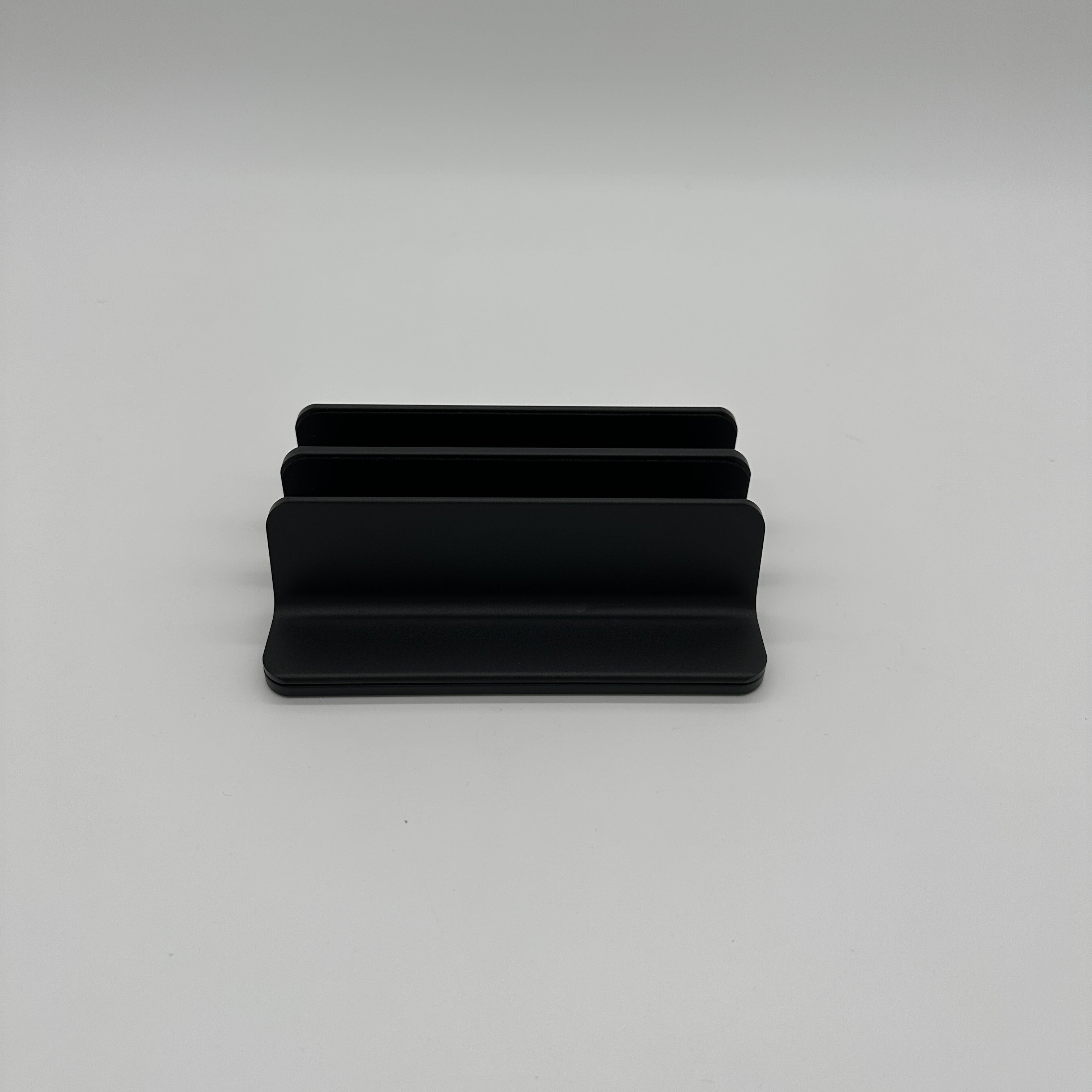 Produktbild Laptopstand Vertikal Schwarz Seitansicht