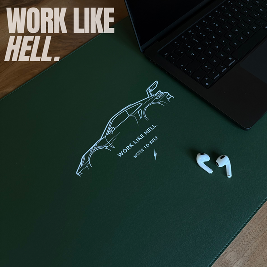 Ascensive - Desk Pad "Work Like Hell" Car-Design