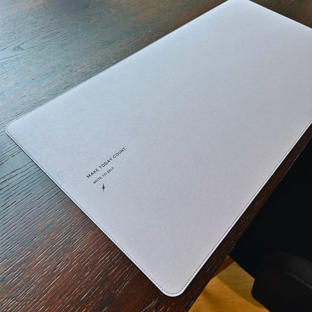Desk Pad in Space Grey "Make today count."