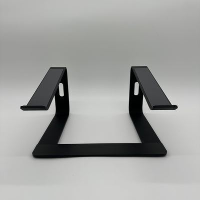 Produktbild Laptophalterung Stand Aluminium Schwarz Frontalansicht