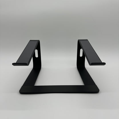 Produktbild Laptophalterung Stand Aluminium Schwarz Frontalansicht