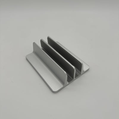 Produktbild Laptopstand Vertikal Silber Frontansicht