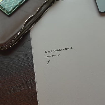 Desk Pad in Space Grey "Make today count."